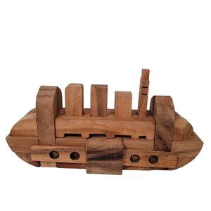 3D wooden carved ship puzzle for kids adults also perfect decor for boat lovers